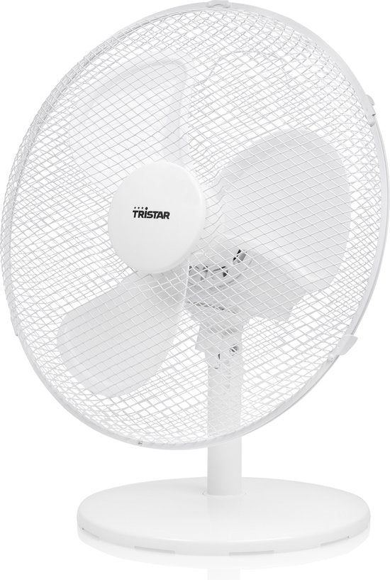 Tischventilator 40 cm - 3 Geschwindigkeiten - 85° Oszillation - Tristar VE-5727 - Weiß