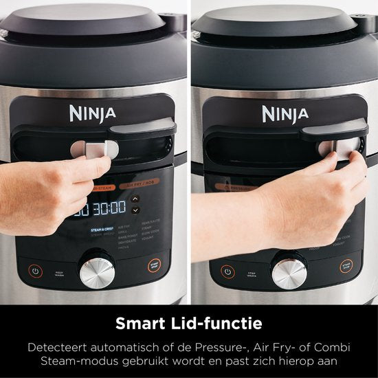 Ninja Foodi OL650EU Multikocher – 12 Kochfunktionen – 7,5 Liter – inklusive Heißluftfritteuse, Schnellkochen, Dämpfen, Grillen