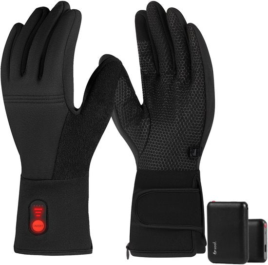 Beheizte Handschuhe - Light L - 3 Einstellungen - Elektrische Handschuhe - Wasser- und winddicht - Wiederaufladbare beheizte Handschuhe - Schwarz - Saaf Comfort