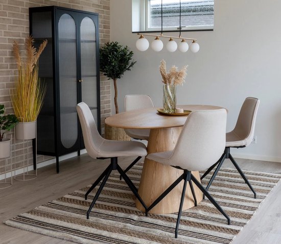 House Nordic Esszimmerstuhl Monaco Swivel Bouclé Sand