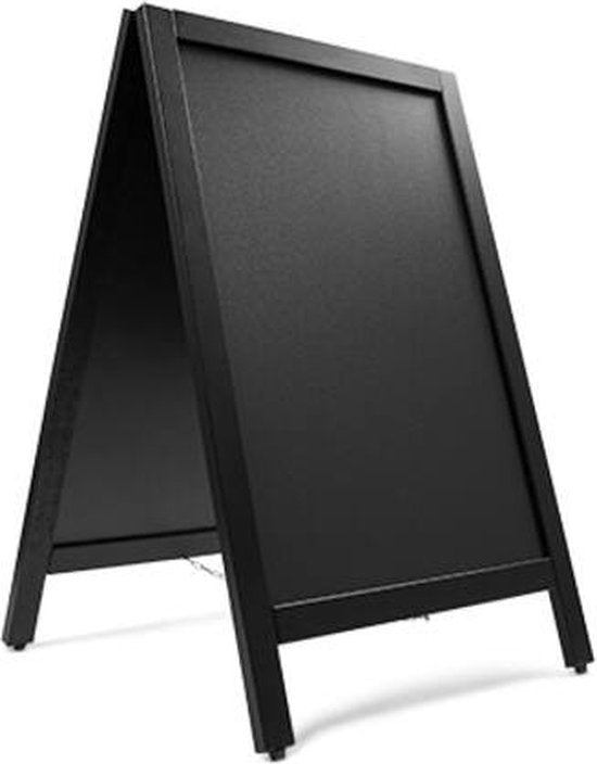 Chalkboard Black 55 x 85 cm Kiefernholzrahmen - doppelseitige Werbetafel