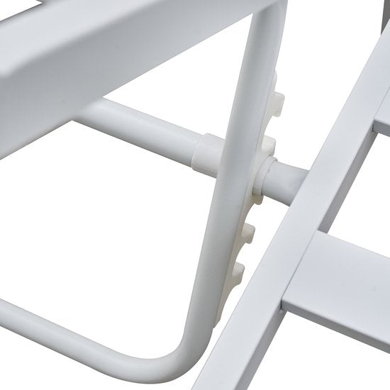 AXI Eos Lounge-Set mit Liege, weiß mit Holzoptik, PSPC – Eckgarnitur mit Tisch – Pulverbeschichtetes Aluminiumgestell – Integrierte Liege – Tischplatte aus PSPC