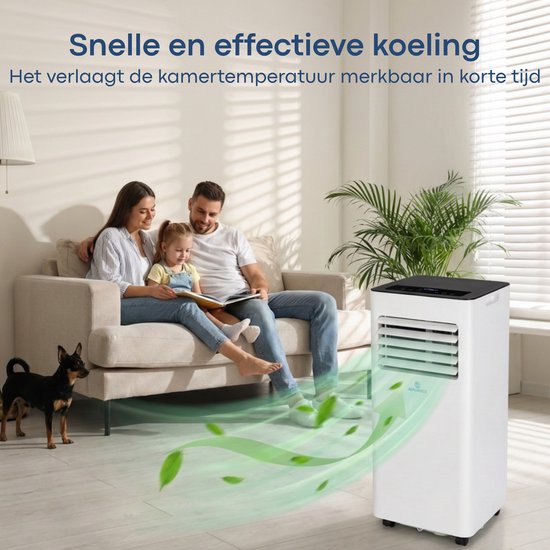 Aironex Mobile Klimaanlage 7000 BTU – App & Fernbedienung – Leise & kompakt – Mobile Klimaanlage mit Fensterdichtung – Mobile Klimaanlage für Schlafzimmer, Wohnzimmer, Büro