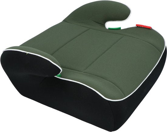Carkids I-Size Sitzerhöhung Sam – Entspricht der Norm I-Size R-129 – Für Kinder von 125–150 cm – Abnehmbarer und waschbarer Bezug – Flexible Montage – Grün/Schwarz