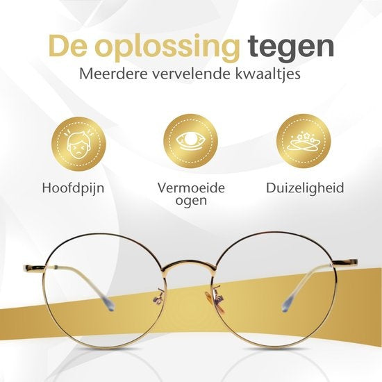 LC Eyewear Computerbrille - Blaulichtbrille - Displaybrille - Metall - Unisex - Gold