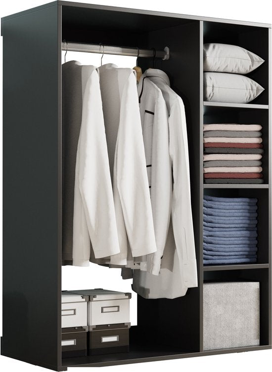 Kleiderschrank auf Rädern hängenden Abschnitt Regale - auf Rädern Lagerung Schrank - speichern Kleidung Schuhe