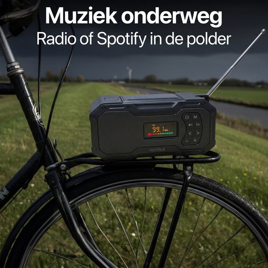 Solarbetriebenes Notradio mit Handaufzug – FM/AM-Notradio – 5000-mAh-Powerbank mit Solarladung – Baustellenradio mit Lautsprecher – Badezimmerradio – Notfallpaket