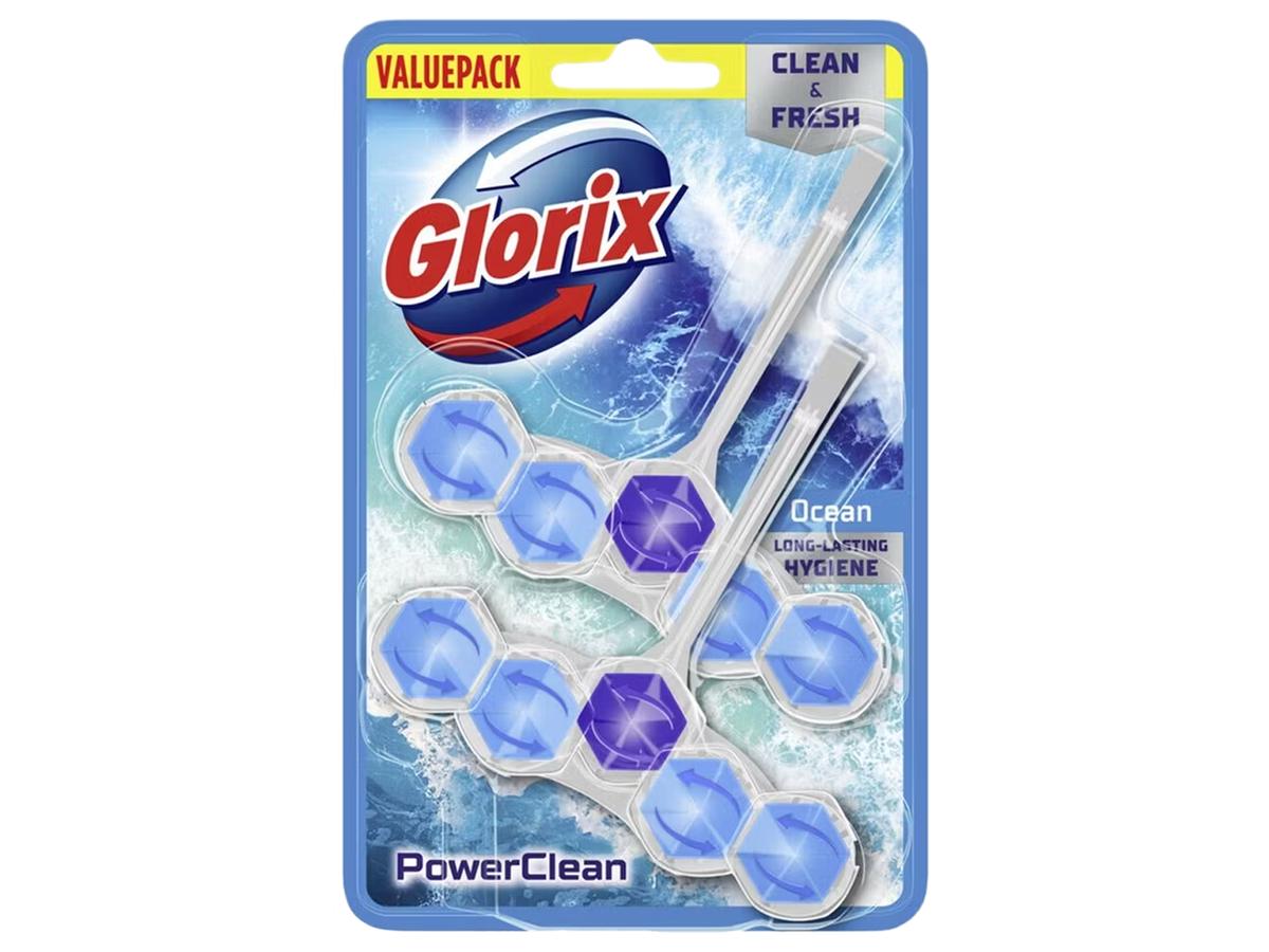 Glorix Toilettenstein Ocean – Frisch und langanhaltend – 28 Stück – Blau
