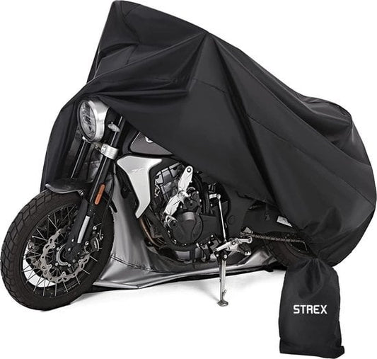 Strex Rollerabdeckung / Motorradabdeckung Universal für alle Roller / Motoren - Wasserdicht 300D Oxford - Geeignet für Windschutzscheibe - Rollerabdeckung - Motorradabdeckung - Inkl.