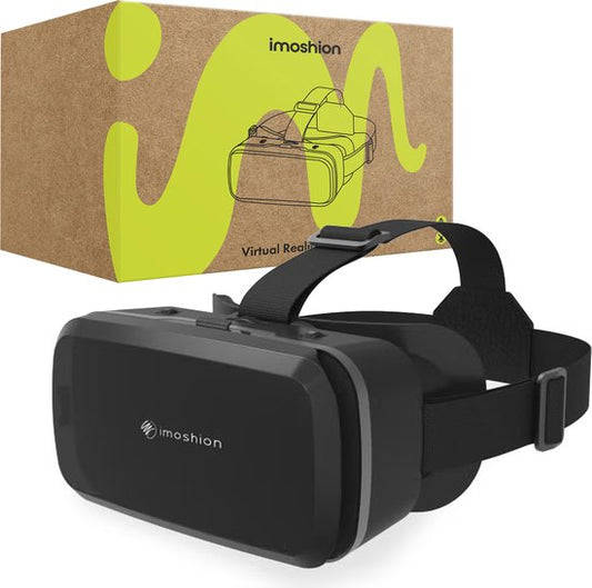 iMoshion VR-Brille Smartphone - Virtual-Reality-Brille - Realistisches 3D-Erlebnis - Geeignet für jedes Smartphone - Verstellbares Kopfband und bequemes Kissen