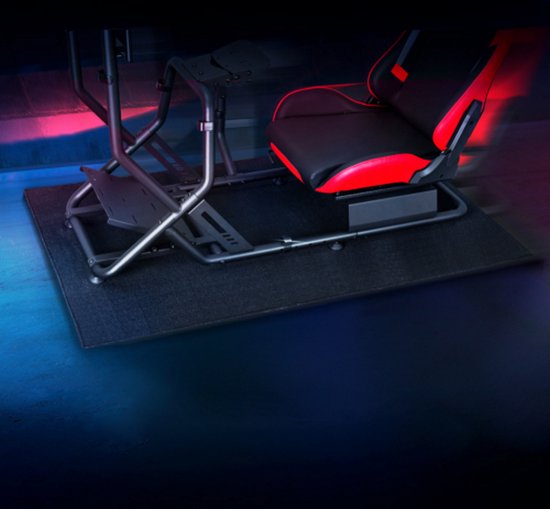 Racing Cockpit Matte rutschfester Bodenschutz - Racing Cockpit Bodenmatte - Sim Racing Bodenmatte - Racing Lenkrad Standard Bodenmatte Radständer - XXL Größe 170 cm x 65 cm