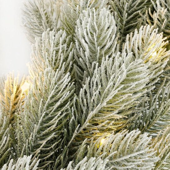 Black Box Trees Nagoya Weihnachtsdekoration – Girlande mit 40 warmweißen LED-Lämpchen und Timer-Funktion – Weihnachtsgirlanden für Kamin, Treppe oder Türpfosten – Grün, matt – L 270 x Ø 20 cm