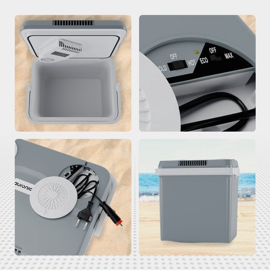 Auronic Electric Kühlbox - Kühlbox - 25L - 12V und 240V - Grau