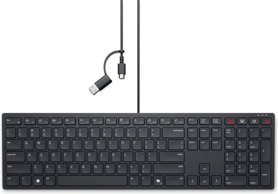 DELL Pro kabelgebundene Tastatur für die Zusammenarbeit – KB525C – Belgisch (AZERTY)