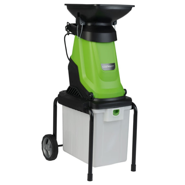 Coast Elektrischer Gartenhäcksler 3000 W – Äste bis 45 mm – 50 l – Grün