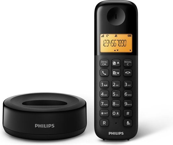 Philips D1602B/01 Haustelefon - DECT-Telefon - 2 Mobilteile - Schwarz