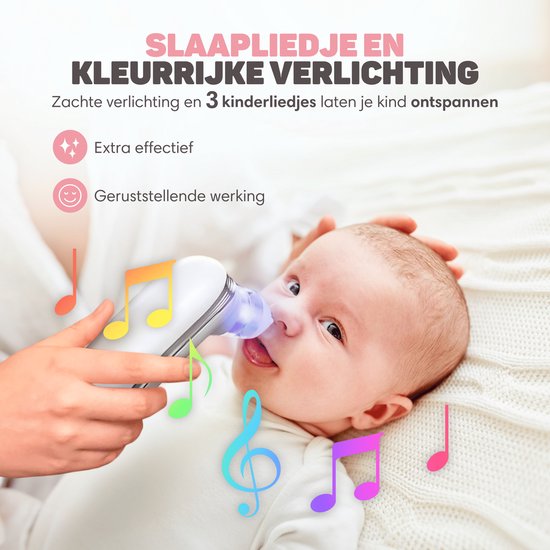 Vulpes Goods® BabyCare - Baby-Nasenreiniger - Baby-Nasenreiniger elektrisch - Nasendusche elektrisch - Nasenreiniger - Nasenwischer - Nasensauger - Große Batterie - USB C - PRO