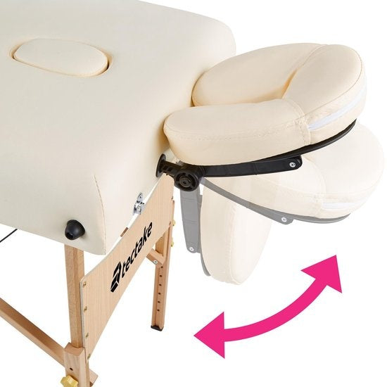 tectake - Massageliege Behandlungsliege - 7,5 cm hohe Matratze + Rollenkissen und Tragetasche - Behandlungsliege - inkl. Aufbewahrungstasche - faltbar