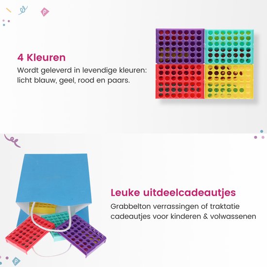 Partizzle 24x Mini Vier in einer Reihe Spiele - Brettspiel/Reisespiel/Hirngespinste - Familienausflugsgeschenke - Grabbelton Small Toy Games - Leckere Geschenke - Für Kinder & Erwachsene