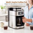 Northix Kaffeemaschine mit Mahlwerk – 8 Tassen – 1 l – Timer – Schwarz/Silber