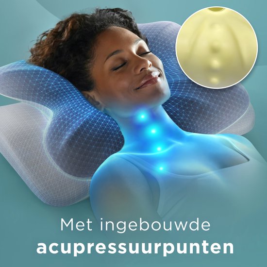 CozySense® Memory Foam Pillow - Ergonomisches Memory Foam Pillow - Schmetterlingskissen - Kopfkissen - Abnehmbarer und waschbarer Bezug - Seitenschläfer, Rücken- und Bauchschläfer