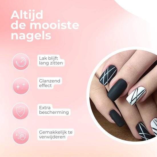 Moods Gellac - Matte Top Coat - Nagellack - Gel Paint Starter Pack - Nägel - Gel Paint Set - 15 ML