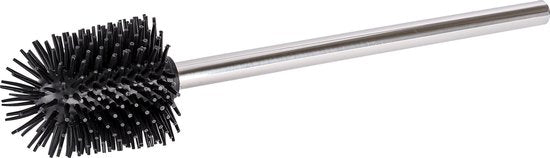 Wenko Toilettenbürste 8 × 35 cm, Silikon/Edelstahl, schwarz