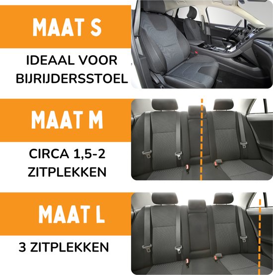 By Cee Cee Autositz Hund Deluxe - Hundekorb Auto mit Sicherheitsgurt - Autokorb Hund - Hundesitz - Autositz - Dunkelgrau - Größe L