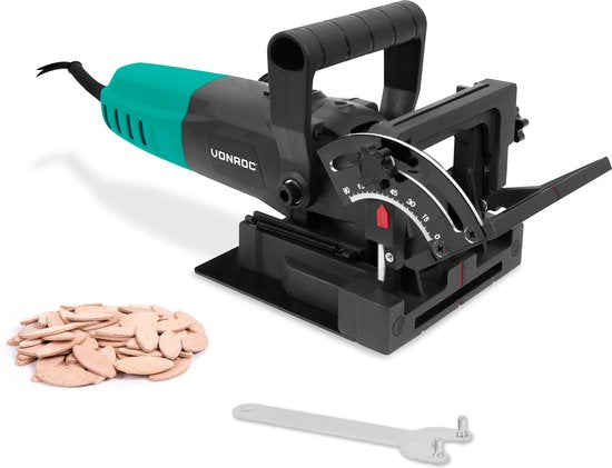 VONROC Klappenschneider 900W - Dübelfräser - Inkl. 50 Klingen (Größe 20) und Staubfangbeutel