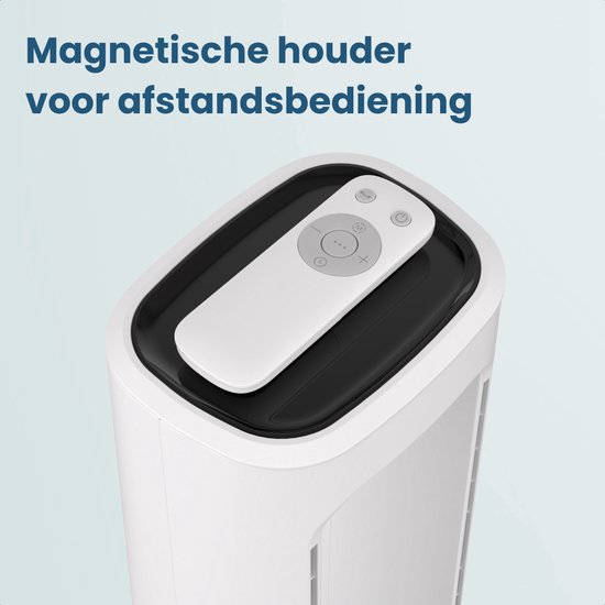 Auronic Turmventilator – blattloses 2-in-1-Modell – Luftreiniger mit HEPA-Filter – Ventilator – 10 Stufen – Fernbedienung – 105 cm – Weiß