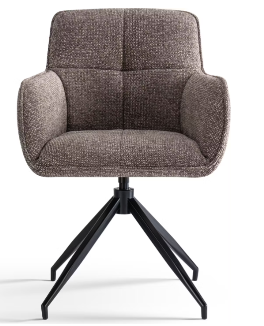 Criks Design Charly Esstisch-Drehstuhl | Braun | 63 x 63 x 52 cm