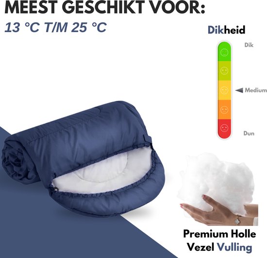 Vertrex Tri-Season Adventure Mumienschlafsack - Schlafsäcke Erwachsene - Camping - Blau