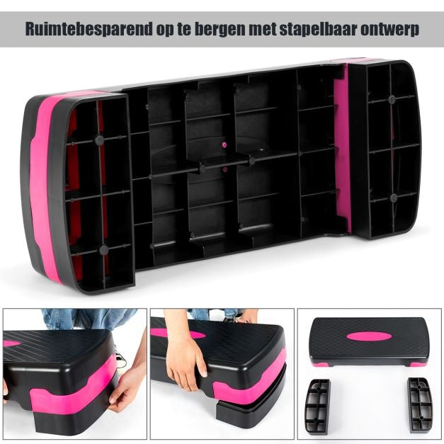 Coast Height -Zusätzliche Aerobic-Stufen Fitness Trainer mit zwei 10 cm und 15 cm Stufen Fitness Trainer Schwarz
