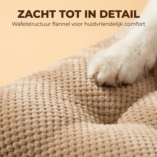 Hundekissen 100 x 70 cm – XXL-Liegeplatzkissen – Braunes Hundebett – Großes Tierkissen – Luxuriöse Hundematte