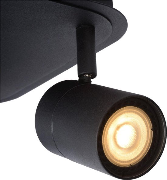 Lucide LENNERT – Deckenstrahler (Deckenleuchte) für das Badezimmer – LED, dimmbar – GU10 – 4 × 5 W, 3000 K – IP44 – Schwarz