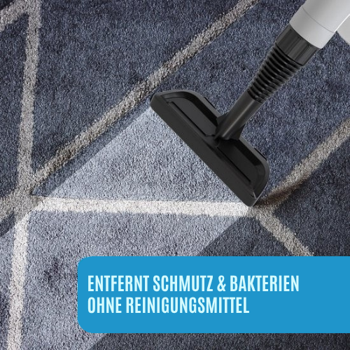 Strex - Dampfreiniger - 1200W - entfernt 99,9% Bakterien - 6 Aufsätze - Weiß