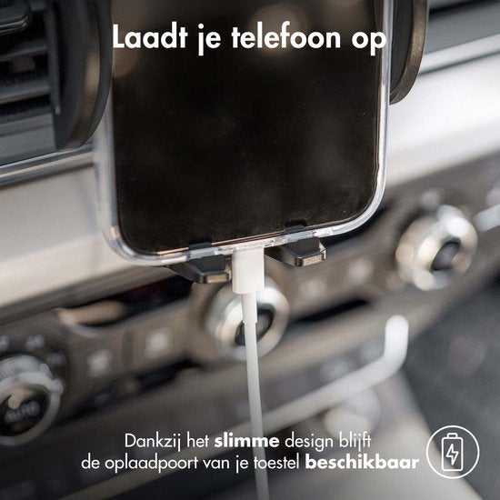 imoshion Telefonhalterung Auto-Belüftung - GSM-Halterung - Autozubehör - Einstellbar - Universal - Carbon - Telefonhalterungen Auto - Schwarz