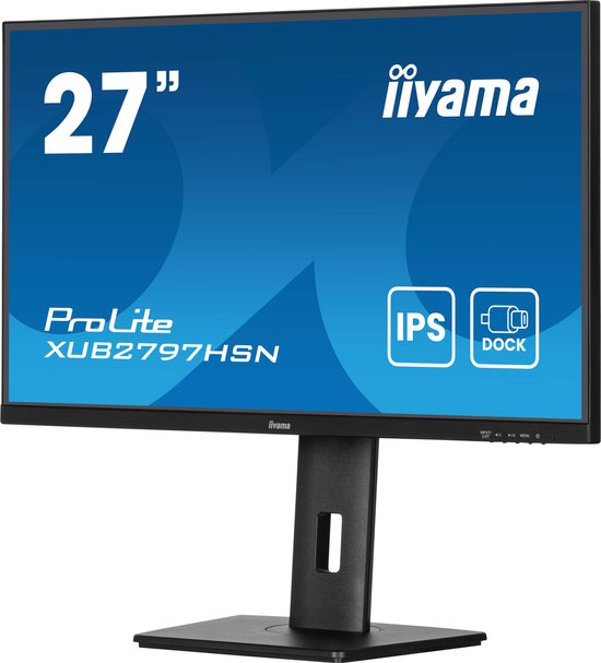 iiyama ProLite XUB2797HSN-B2 – 27 Zoll – Full HD – IPS – USB-Hub (4x) – Verstellbar – USB-C-Dock