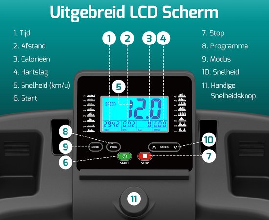 FITAGE - Laufband - 12 km/h - 3 Steigungen - elektrisch