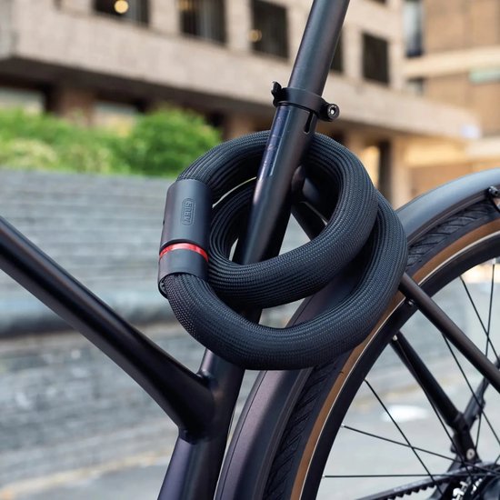 Fahrradschloss ABUS Kettenschloss – Goose Lock 6206K – Sicherheitsstufe 7 – schwarz – 110 cm – Geeignet für E-Bikes und City-Bikes