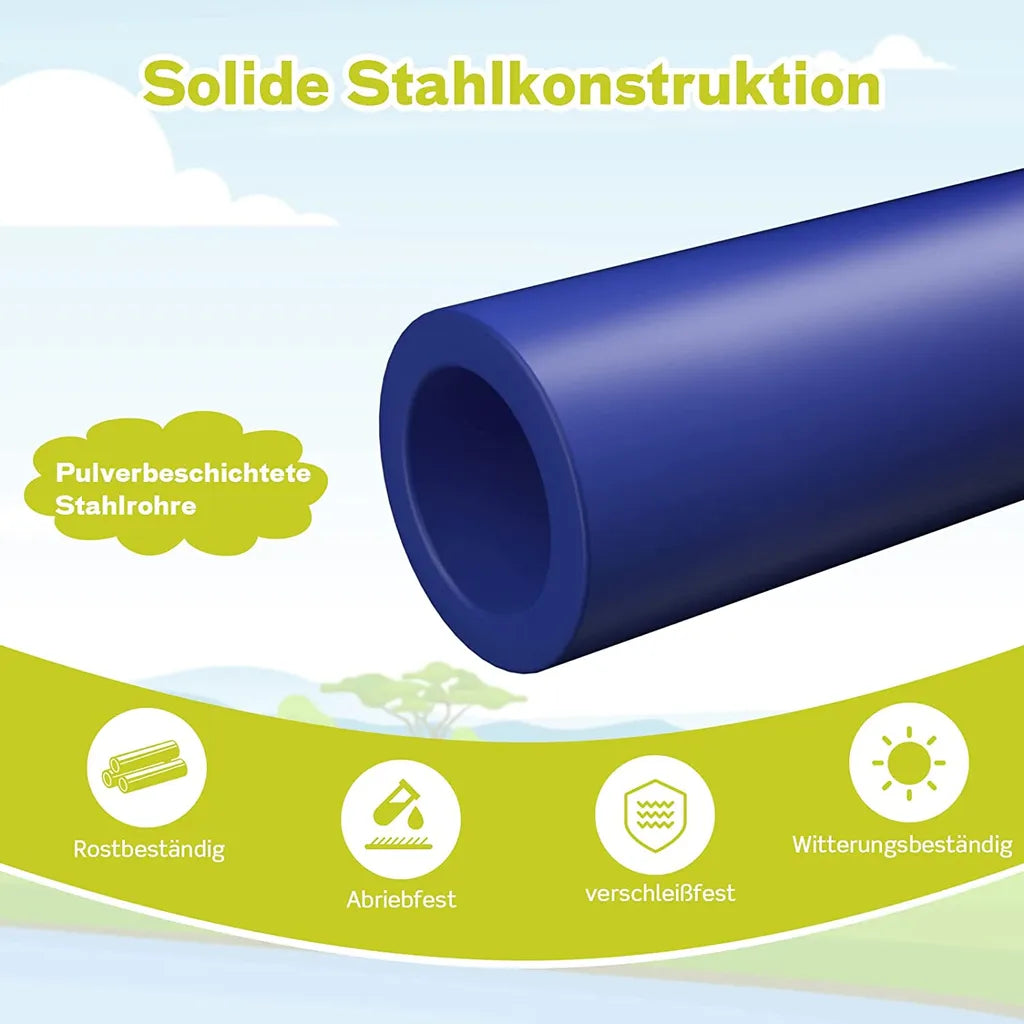 COSTWAY Kletterkuppel mit Rutsche - 180 kg, Outdoor- und Indoor-Spielplatz - 241,5 x 183 x 91,5 cm