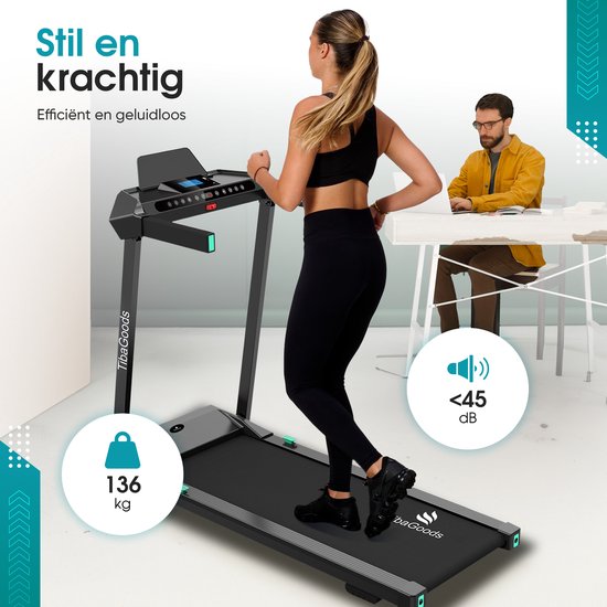 TibaGoods Elektrisches Laufband - Walking Band - Heimtrainer - klappbar - 9% manuelle Steigungsfunktion - 12 Programme - Sport - 1 bis 12 kmh - Walking Pad - Für Zuhause