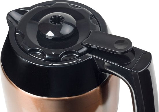 Bestron Filterkaffeemaschine 900 W – ACM1000CO – 1 l, 8 Tassen – Thermoskanne – Kupfer – 5 Jahre Garantie