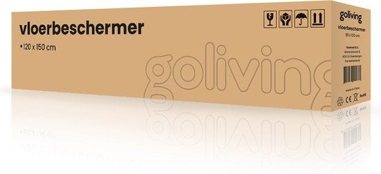 Goliving Bodenschutzmatte Bürostuhl - Bürostuhlmatte - PVC - Geräuschdämpfend - Für harte Böden - 120 x 150 cm - Transparent