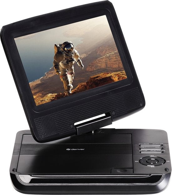 Denver - Tragbarer DVD Spieler für das Auto - 7 Zoll - inkl. Kopfstützenhalterung - USB - drehbarer Bildschirm - schwarz