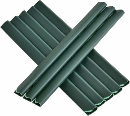 PVC-Sichtschutzstreifen - 3 Stück - 35 Meter - Grün - inkl. Befestigungsclips