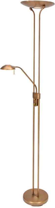 Steinhauer Olet - Classic LED dimmbare Stehleuchte | Stehleuchte mit Dimmer mit Leseleuchte - 1 Licht - H 1800 mm - Bronze - Wohnzimmer | Schlafzimmer