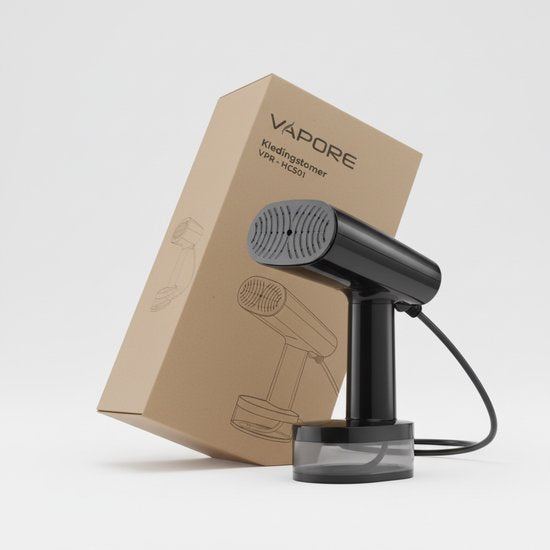 Vapore Clothes Steamer - Handheld Steamer 1640W - mit faltbarem Bügel & Aufbewahrungstasche - Steamer 360ML - Steamer für Kleidung und Möbel - 2.5m Kabel - Travel Kit