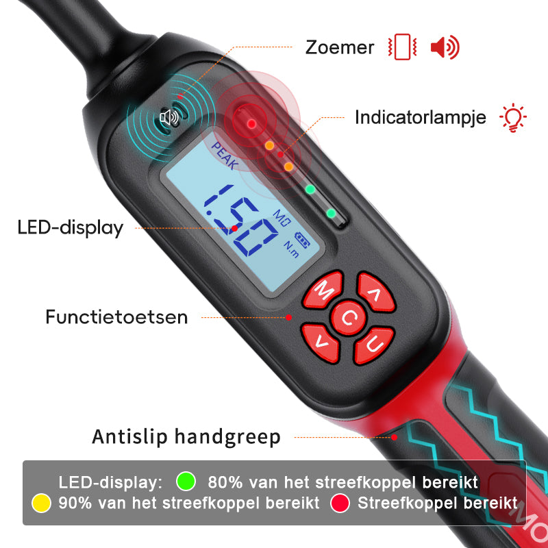 movecrab digitaler Drehmomentschlüssel – 4,2 bis 85 Nm