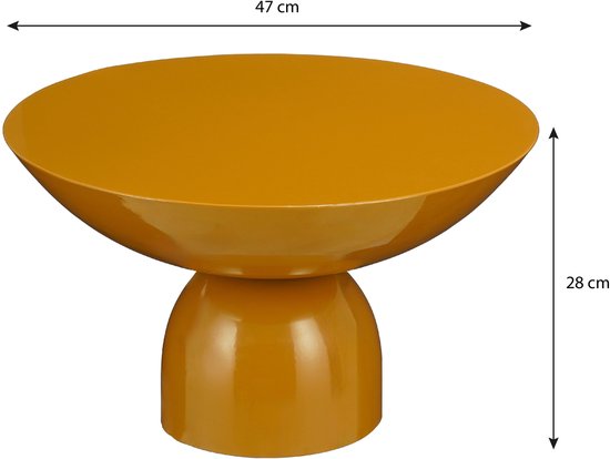 Mica Decorations Celise Beistelltisch - H28 x Ø47 cm - Metall - Braun